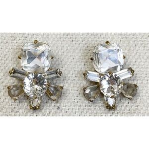 J Crew Rhinestone Cluster Earrings